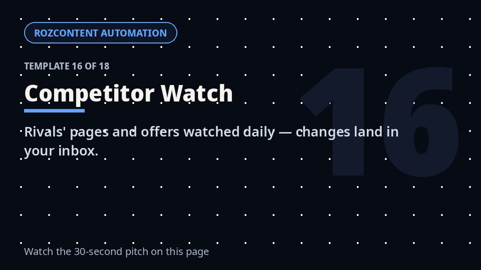 Competitor Watch — ready-made automation